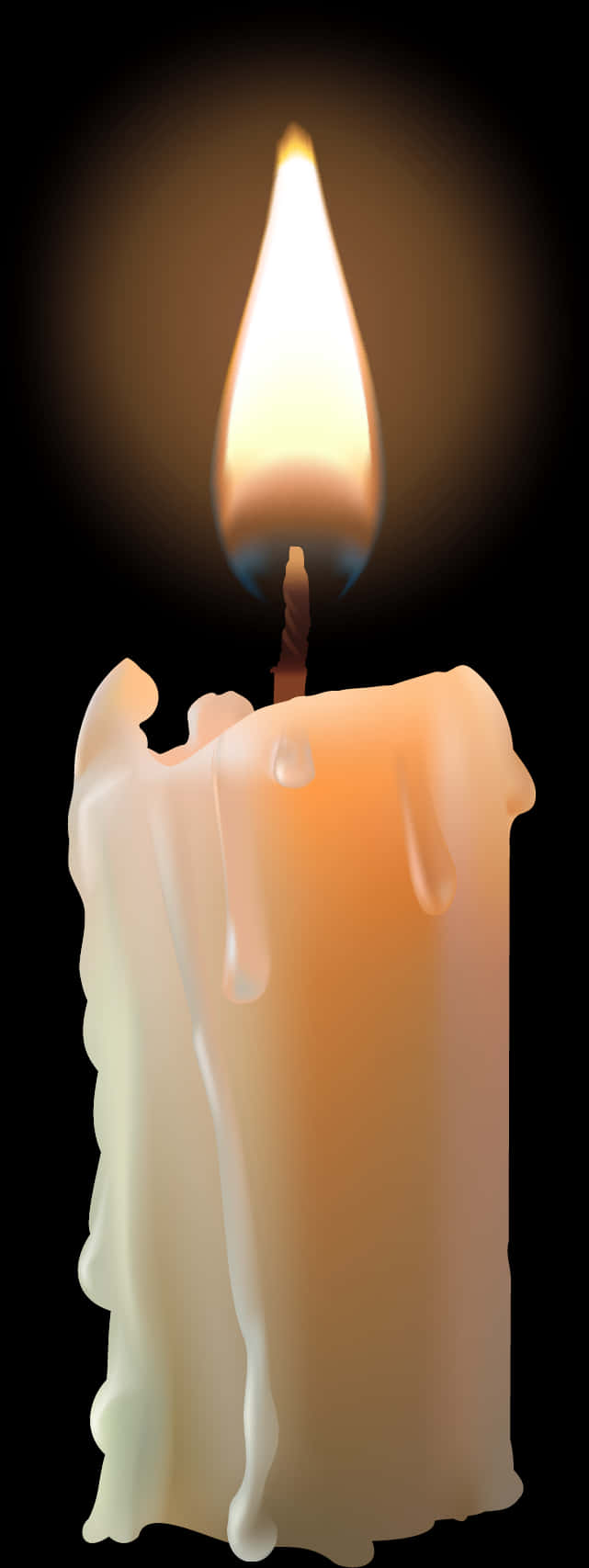Burning Candle in Darkness 壁紙
