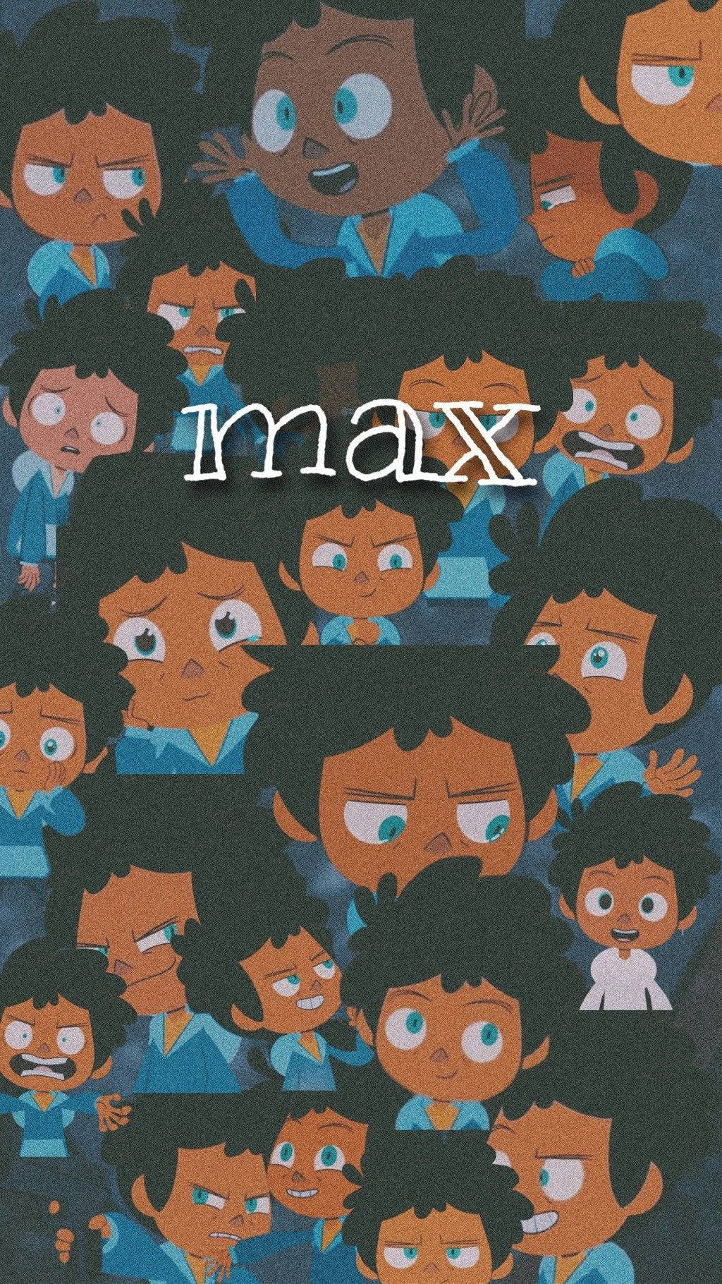 帶有卡通面孔和「max」一詞的Wallpaper