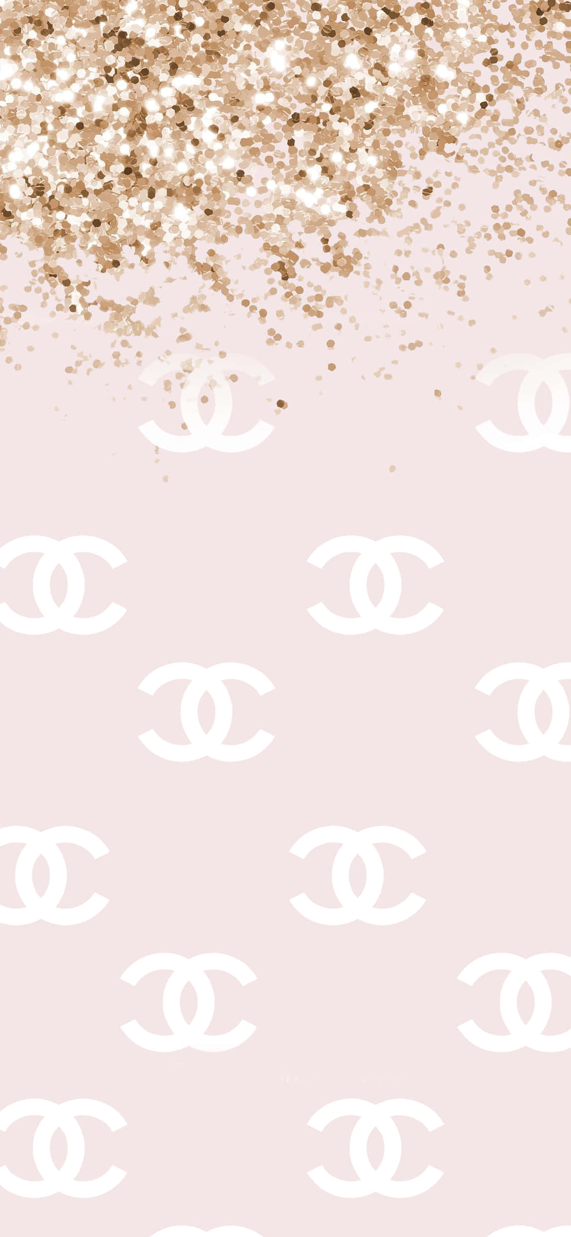 Chanel 閃亮 wallpaper - 粉紅與金色 壁紙