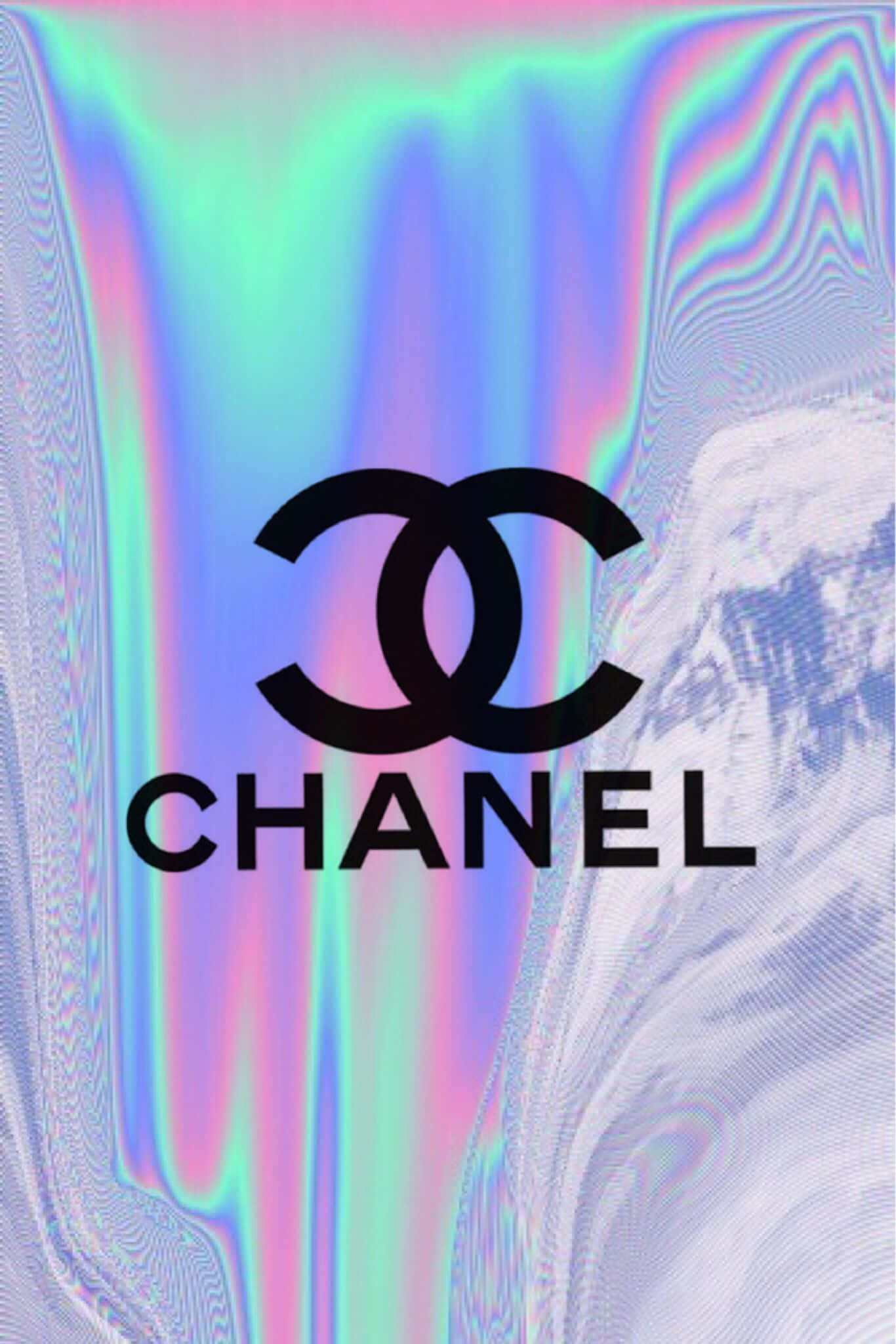 Chanel 標誌配彩色背景 壁紙