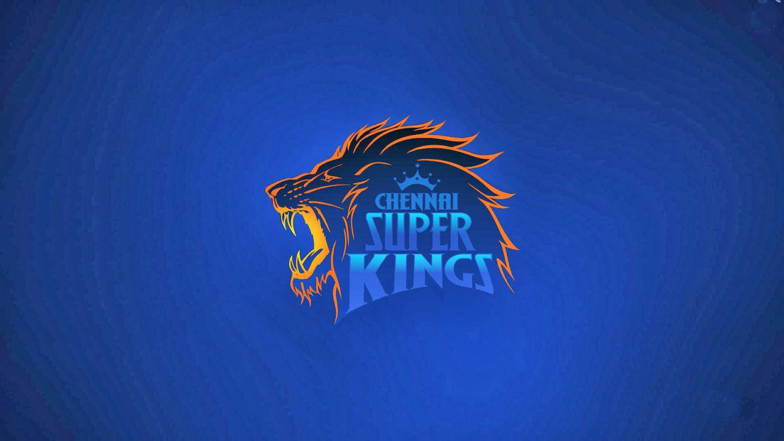 Chennai Super Kings 板球隊標誌，藍色背景上有一隻咆哮的獅子