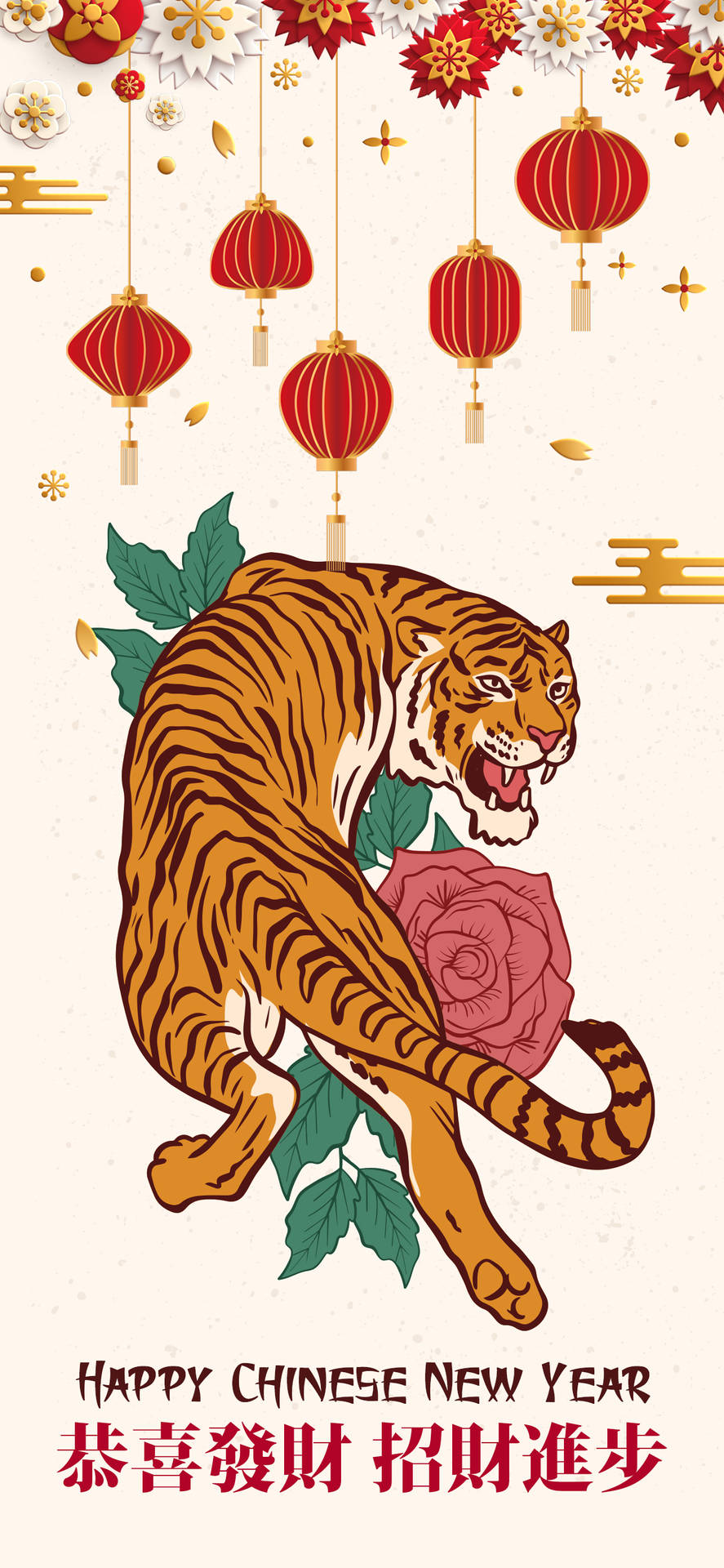 2022年虎年春節藝術壁紙