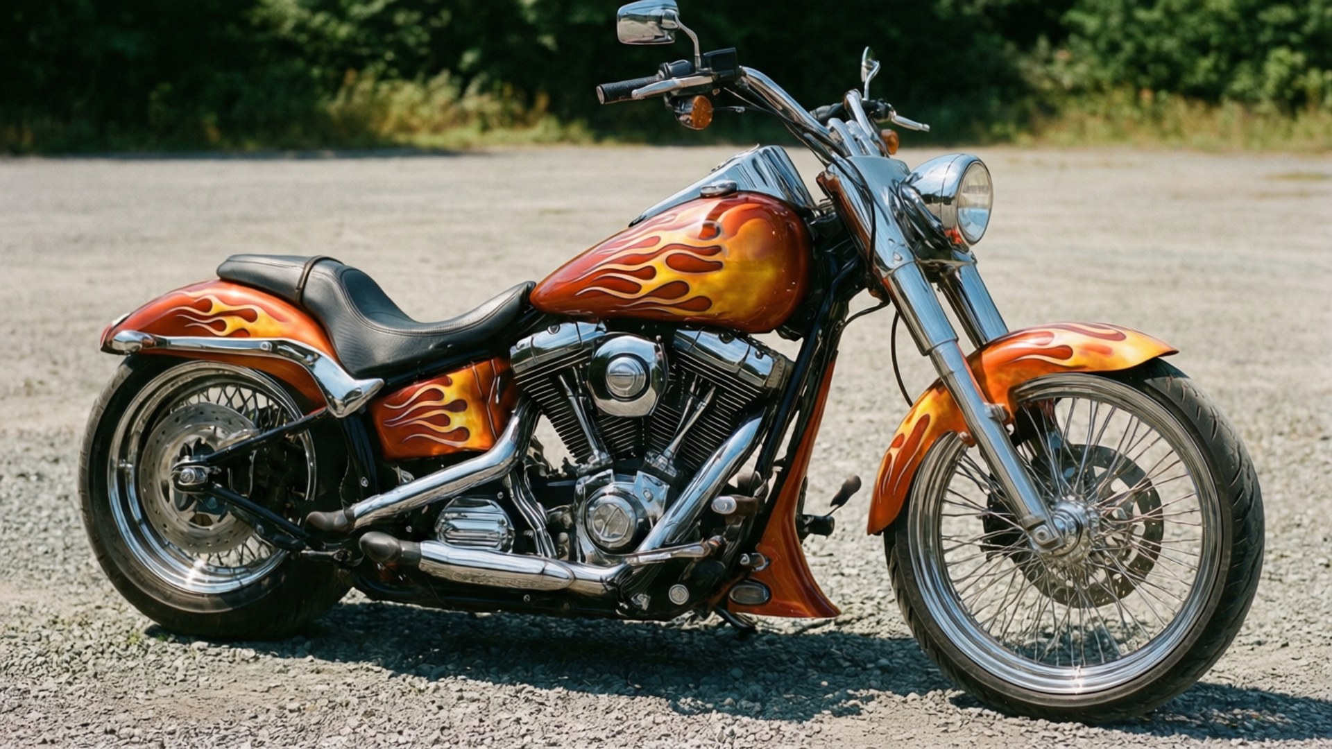火焰訂製Chopper 壁紙