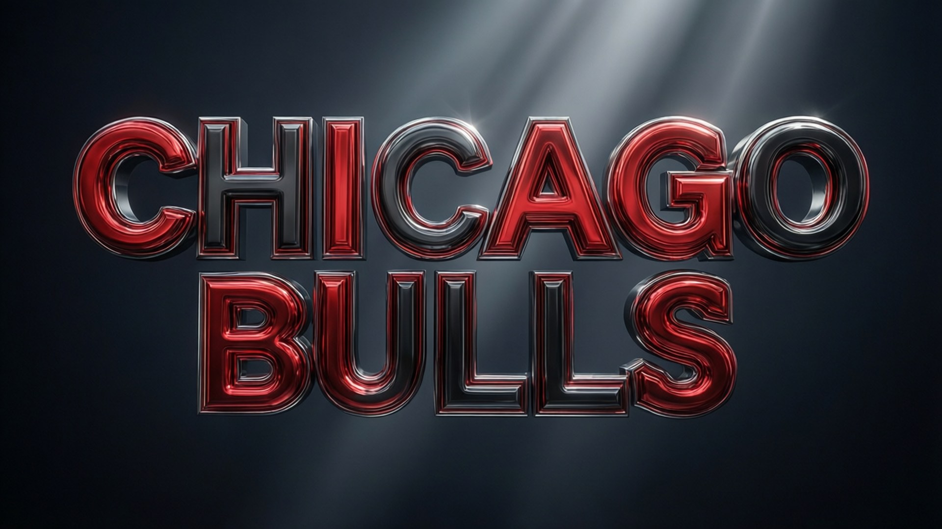 Chrome Bulls 字體設計 壁紙