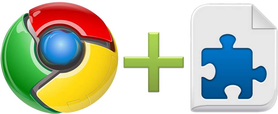 Chrome Plus擴充套件圖示 壁紙 — Chrome 瀏覽器圖示加上拼圖檔案圖示，採用簡潔的數位設計。