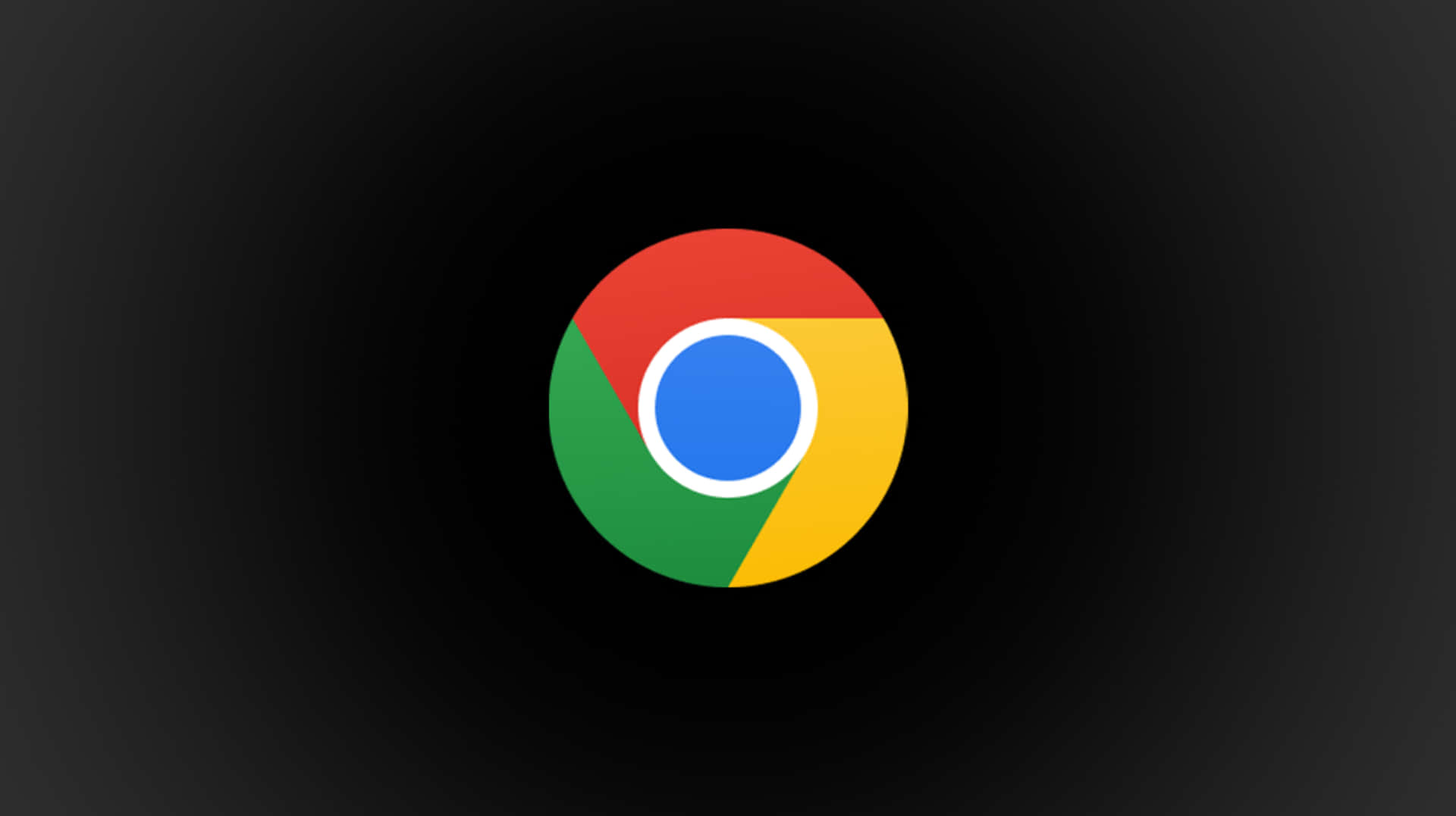 深色漸變背景上的 Google Chrome 瀏覽器標誌