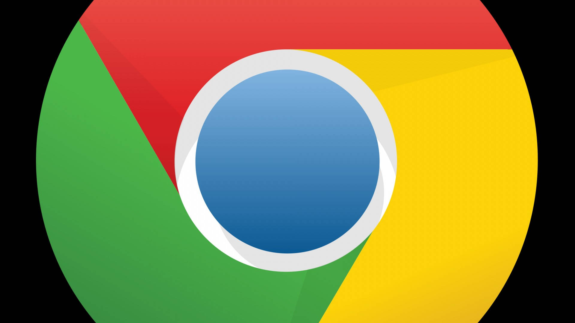Google Chrome瀏覽器標誌，帶有紅色、綠色、黃色和藍色部分。