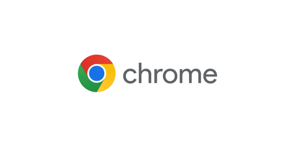 Google Chrome 瀏覽器標誌，帶有多色圓圈和灰色文字。