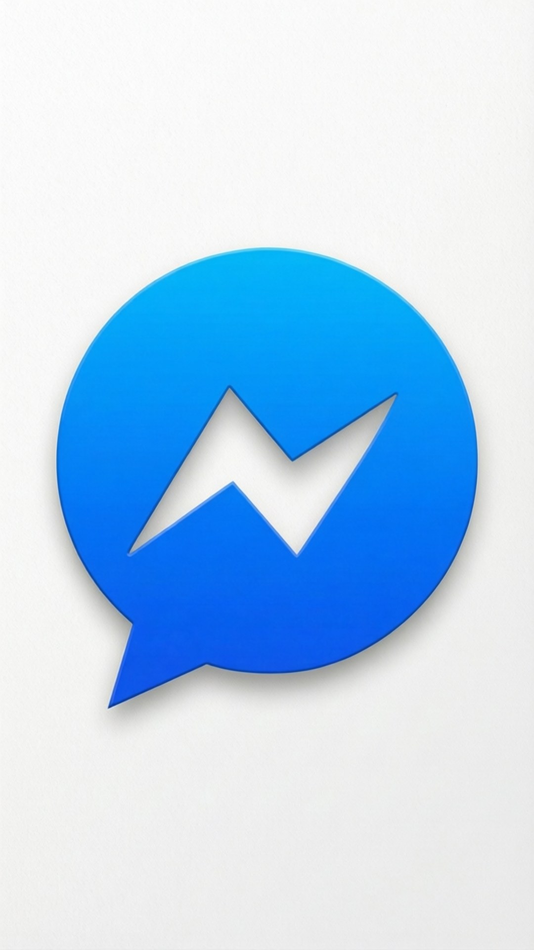 藍色Messenger應用程式標誌，對話氣泡內有白色閃電