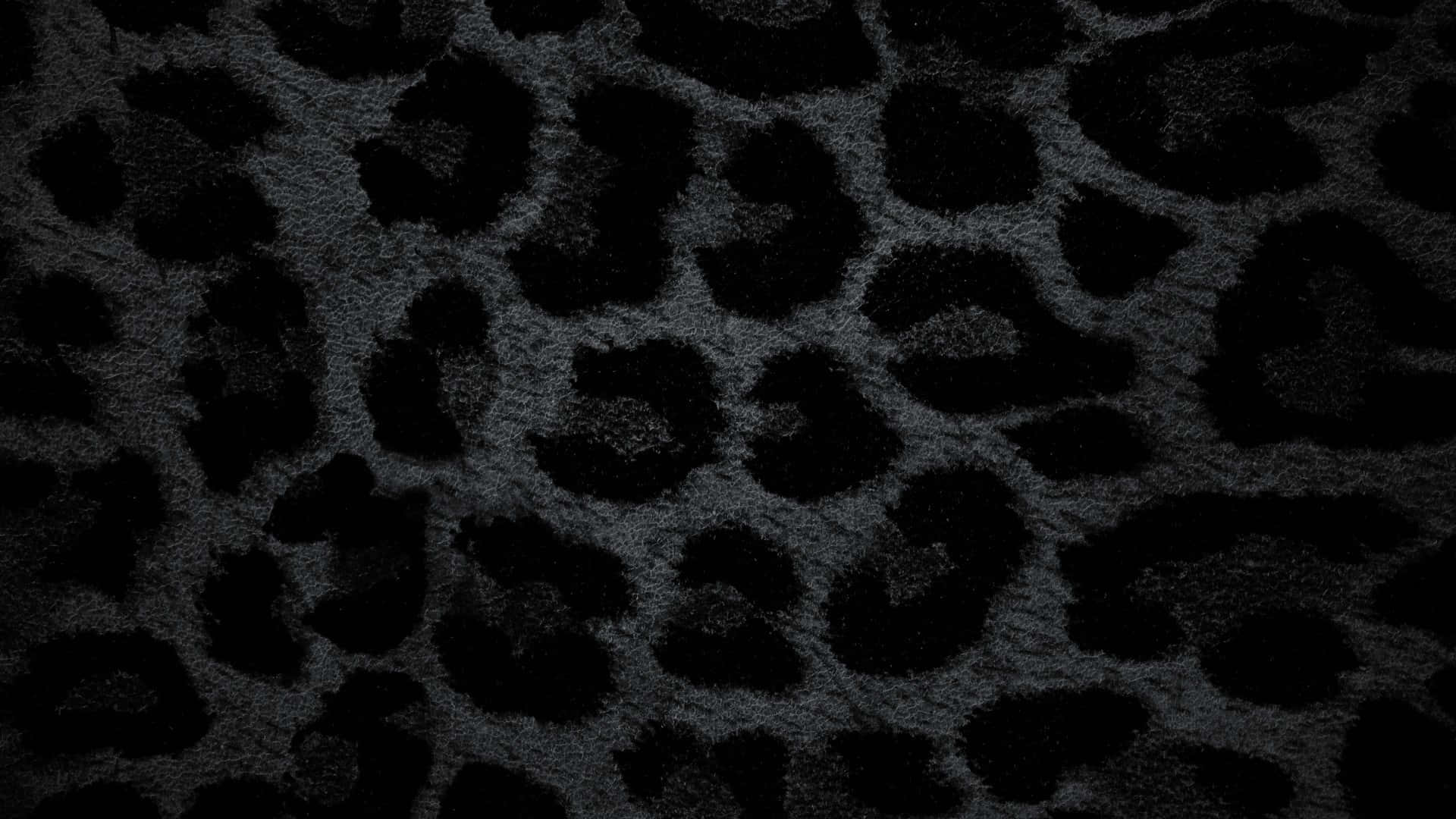  壁紙 — 黑色和炭灰色豹紋絨面布料特寫，質地柔軟如毛皮。