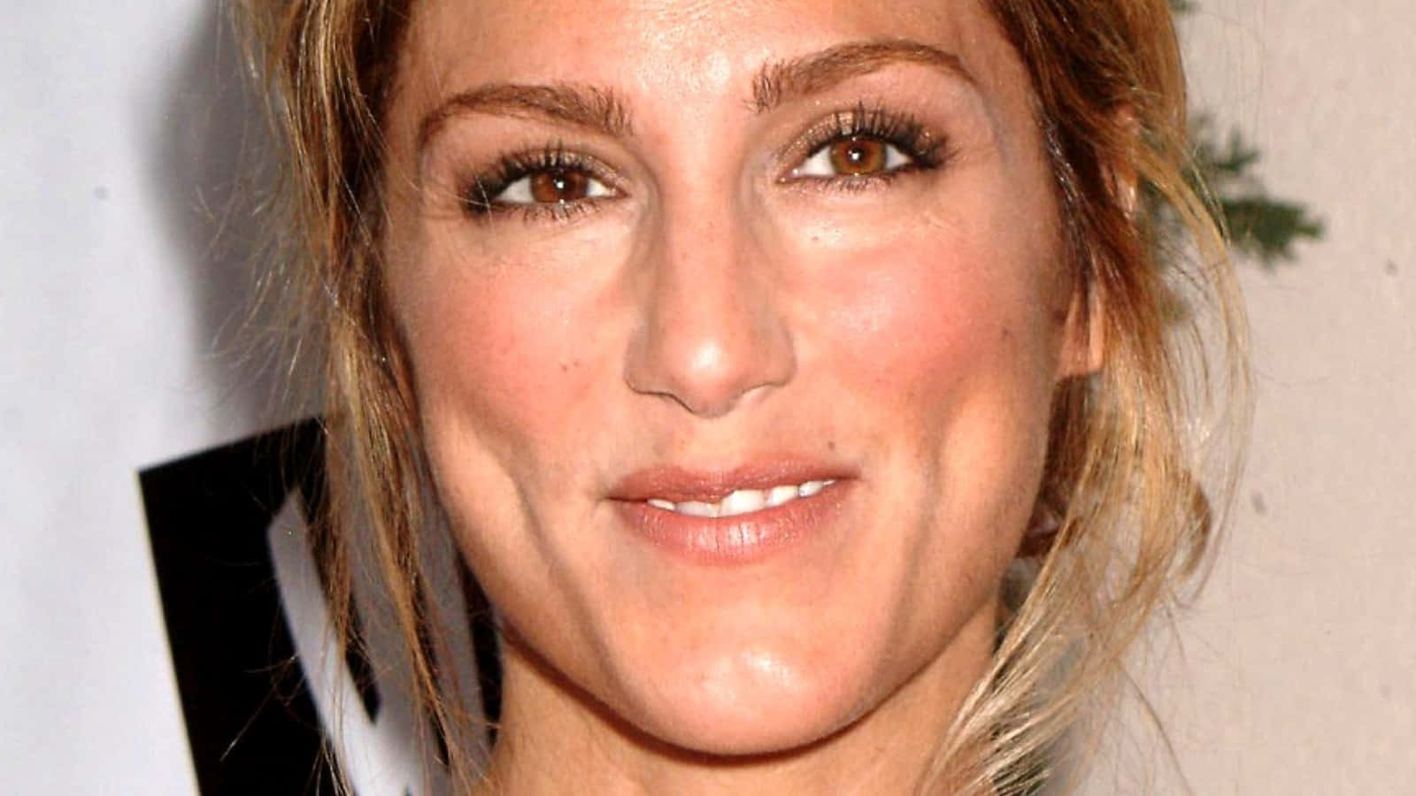 Jennifer Esposito 桌布 壁紙 — 活動中一位微笑金髮女子嘅特寫肖像，佢有溫暖嘅棕色眼睛。