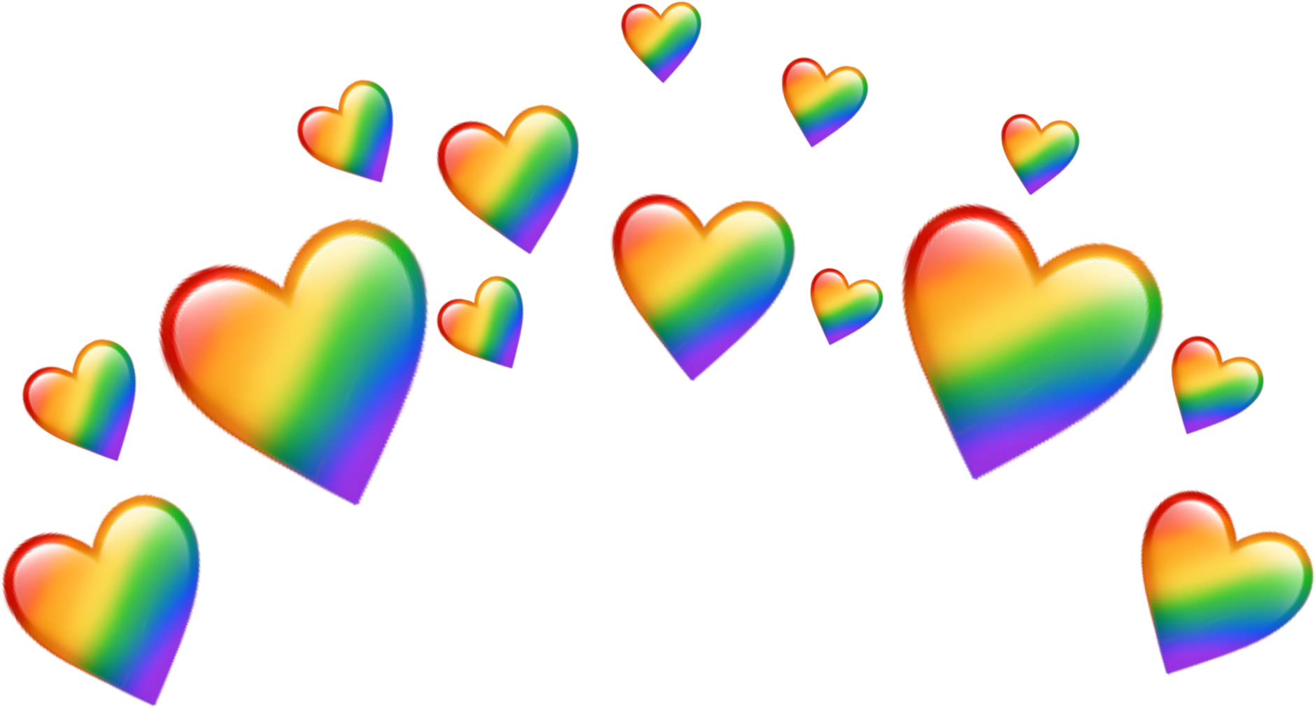 Colorful Hearts Pattern 壁紙 — 鮮豔的彩虹心形在純黑背景上以散落、喜慶的圖案漂浮。