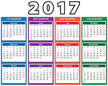 Colorful2017 年度日曆 壁紙