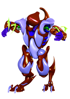 Colorful3 D 機械人角色 壁紙