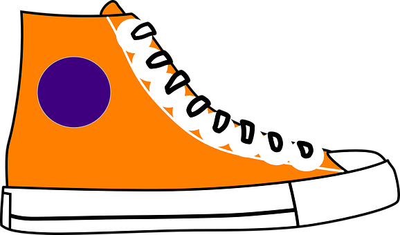 橙色高筒Converse插畫 壁紙