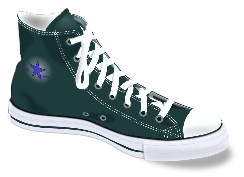經典綠色Converse高筒鞋 壁紙