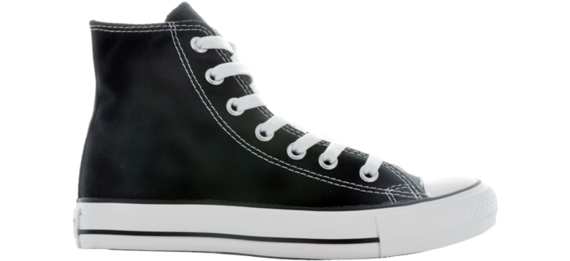 黑色高筒Converse帆布鞋 壁紙