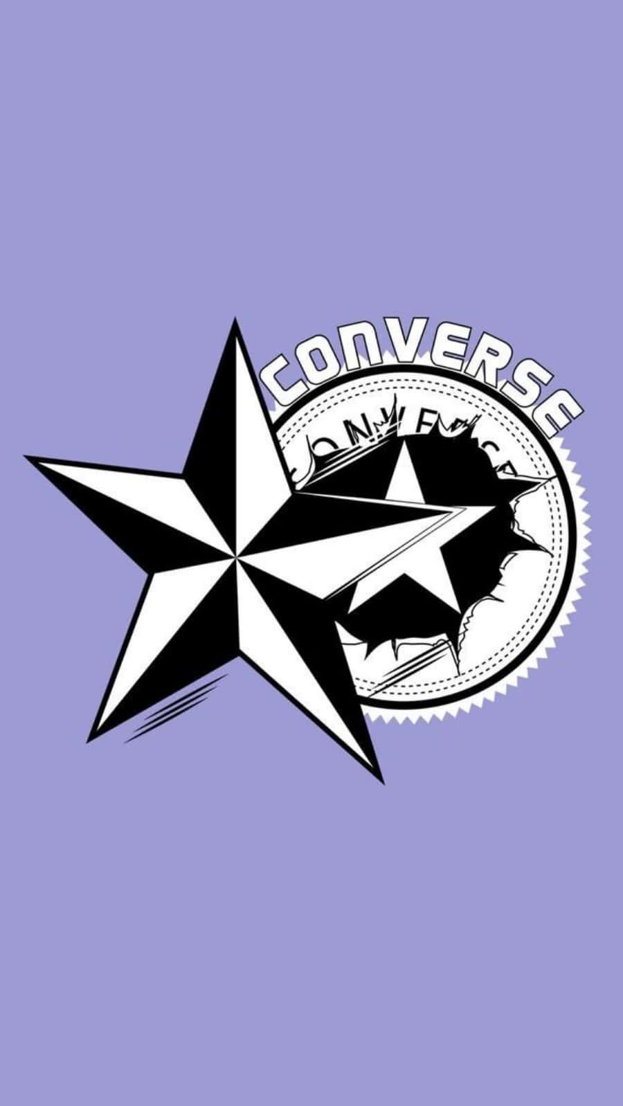 Converse 標誌配紫色背景 壁紙