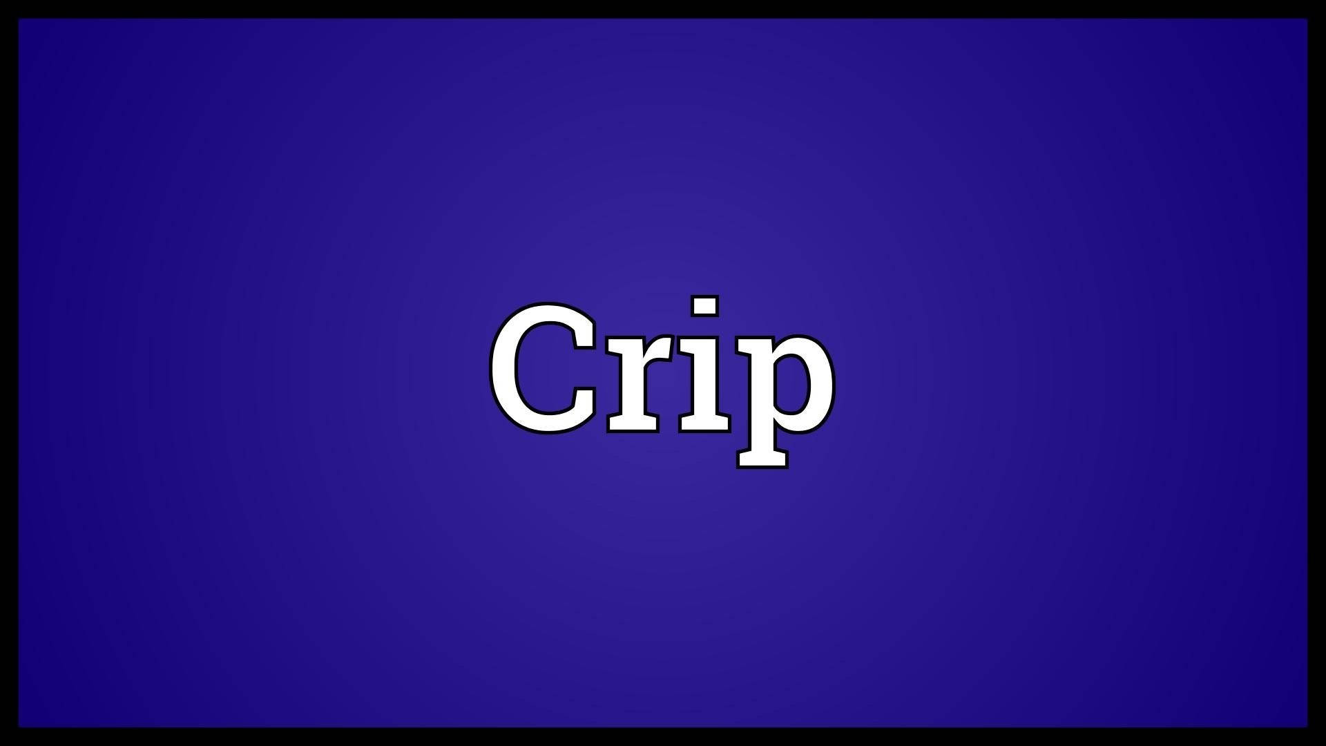 Crips極簡白色字體 壁紙 — 單詞 'Crip' 以粗體白色文字居中顯示在純深藍色背景上。