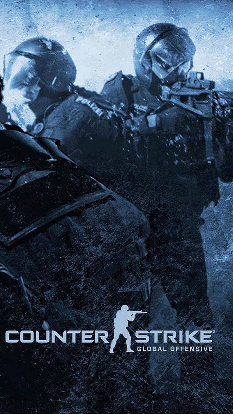 兩名身穿戰術裝備的武裝警察在深藍色遊戲宣傳圖中瞄準武器。