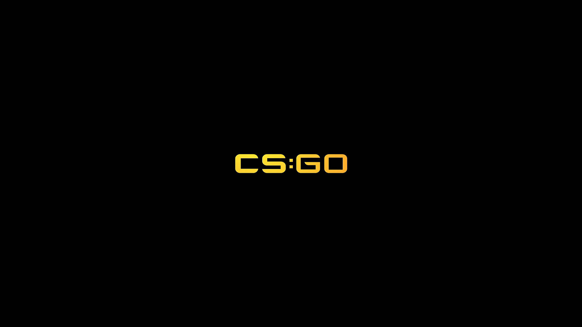 黑色背景上的黃色CS:GO標誌