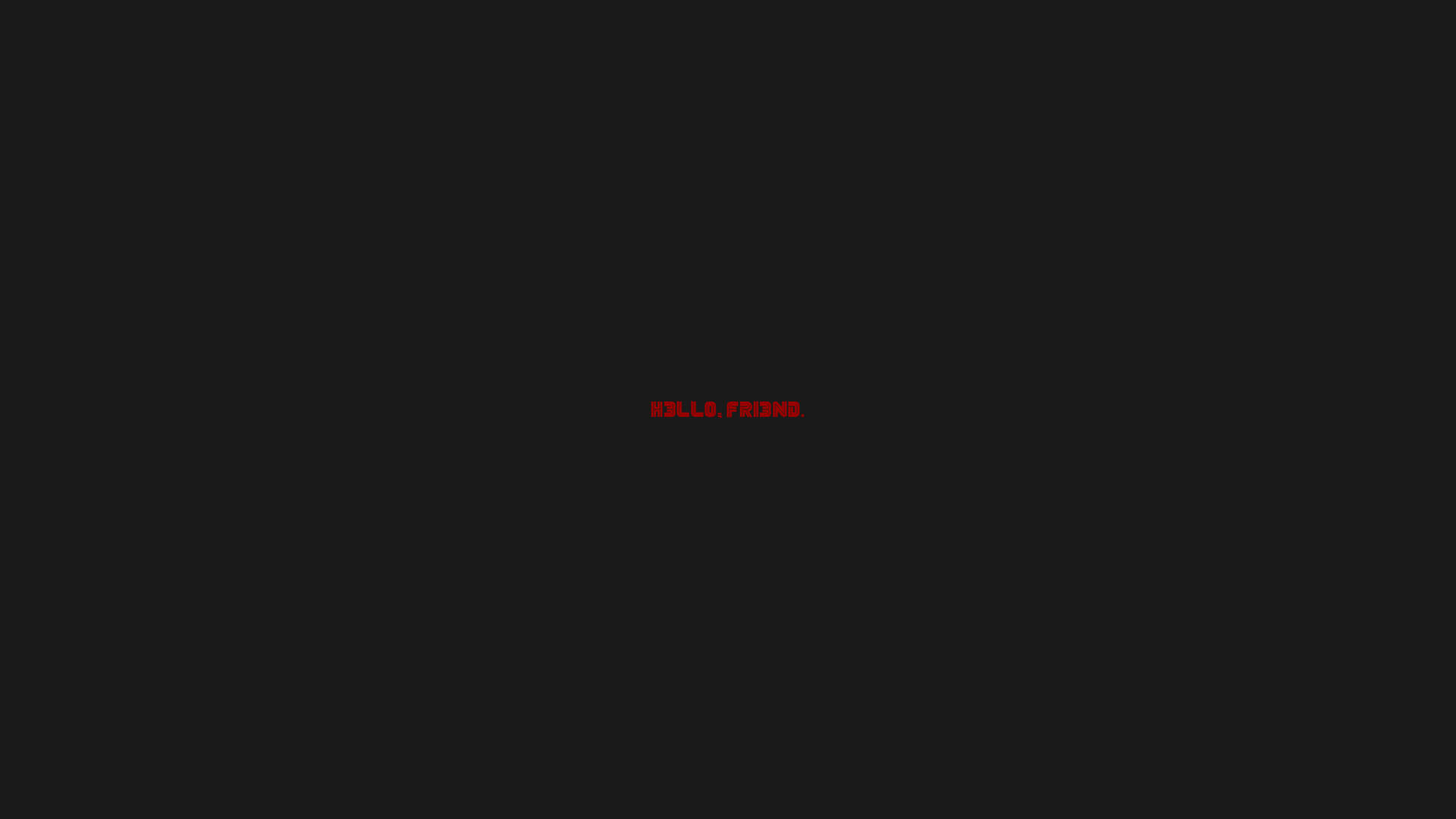 黑色背景上的紅色文字hello friend