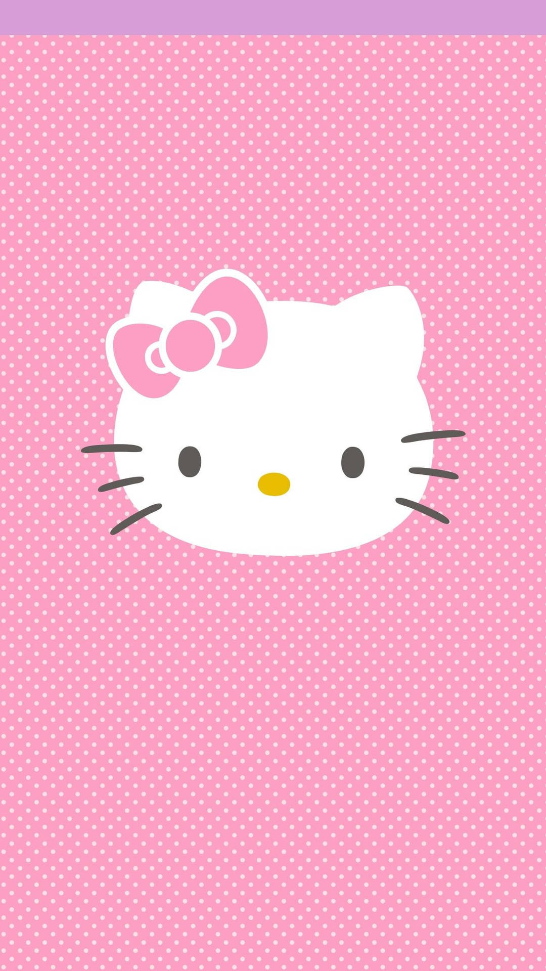 粉紅與白色背景的褪色Hello Kitty壁紙。
