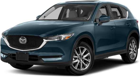 藍色馬自達CX-5側面視圖 壁紙 — 一輛時尚的青色Mazda CX-5 SUV，在攝影棚燈光下展示，帶有鍍鉻飾條和合金輪圈。