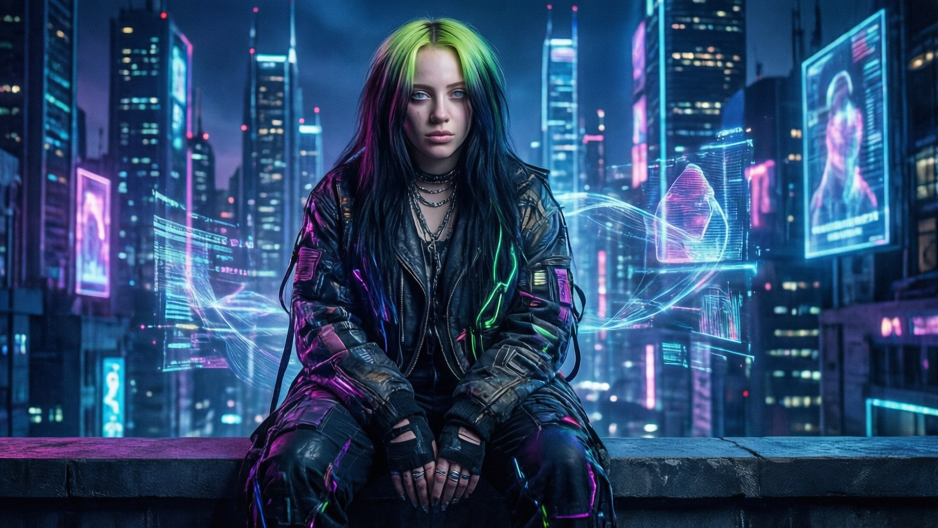 Cyberpunk 城市 壁紙