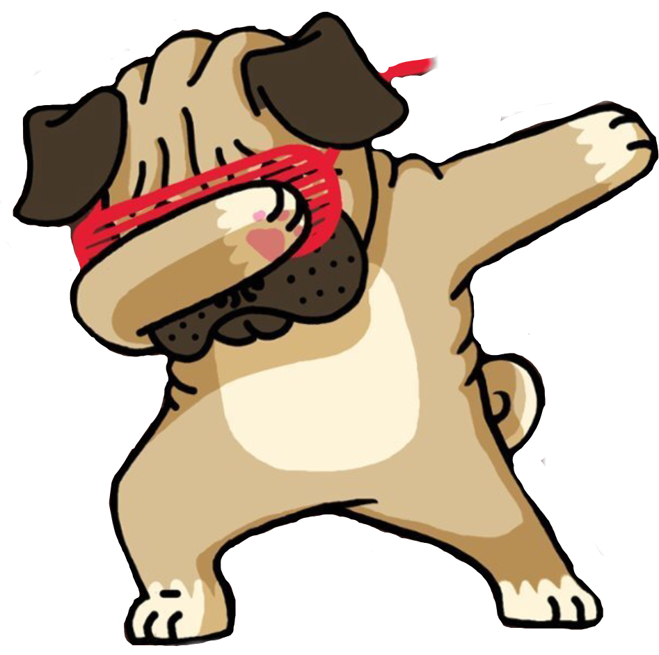 Dabbing 八哥犬卡通 壁紙
