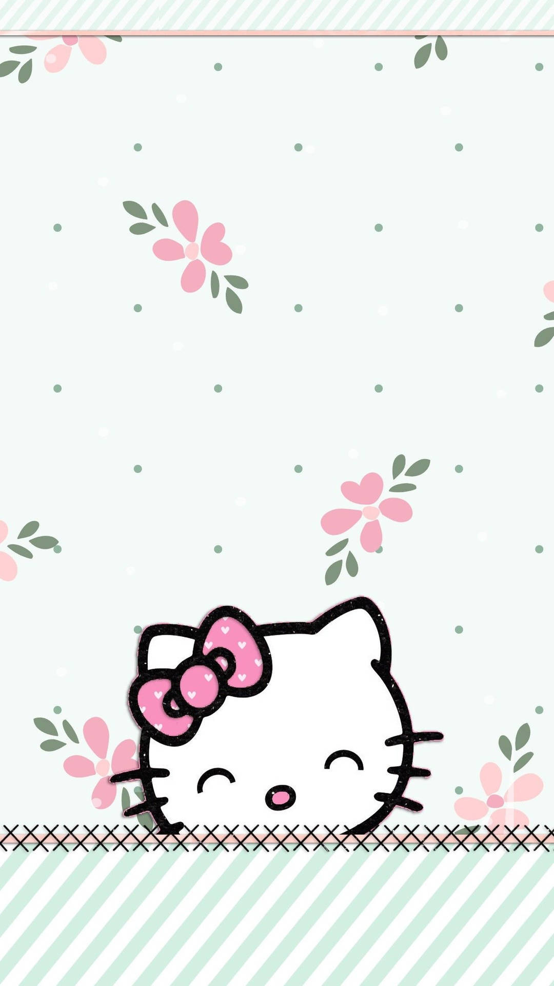 垂直解析度的超可愛 Hello Kitty 壁紙。
