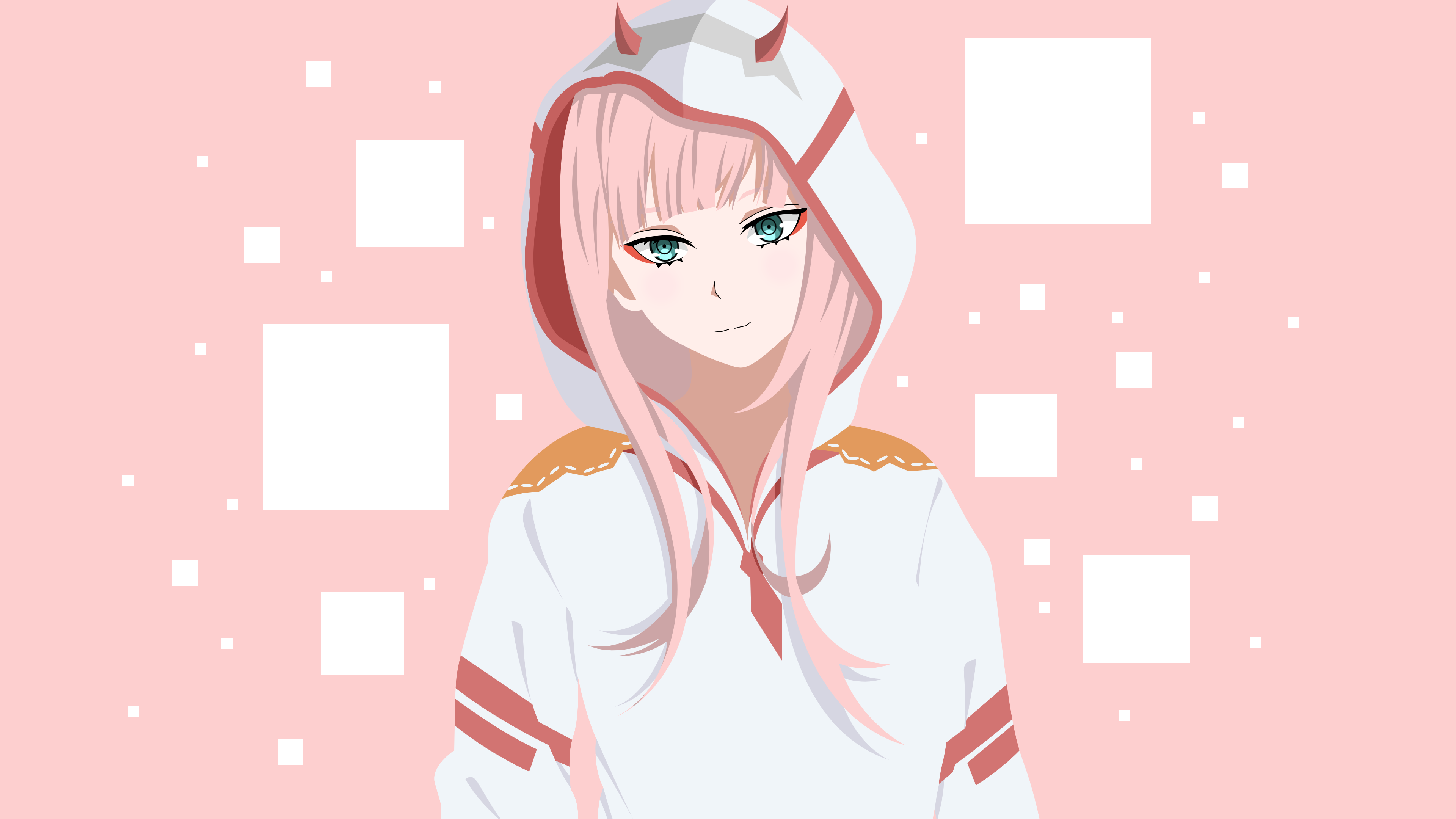 人氣動畫《Darling in the Franxx》中的角色零二 壁紙
