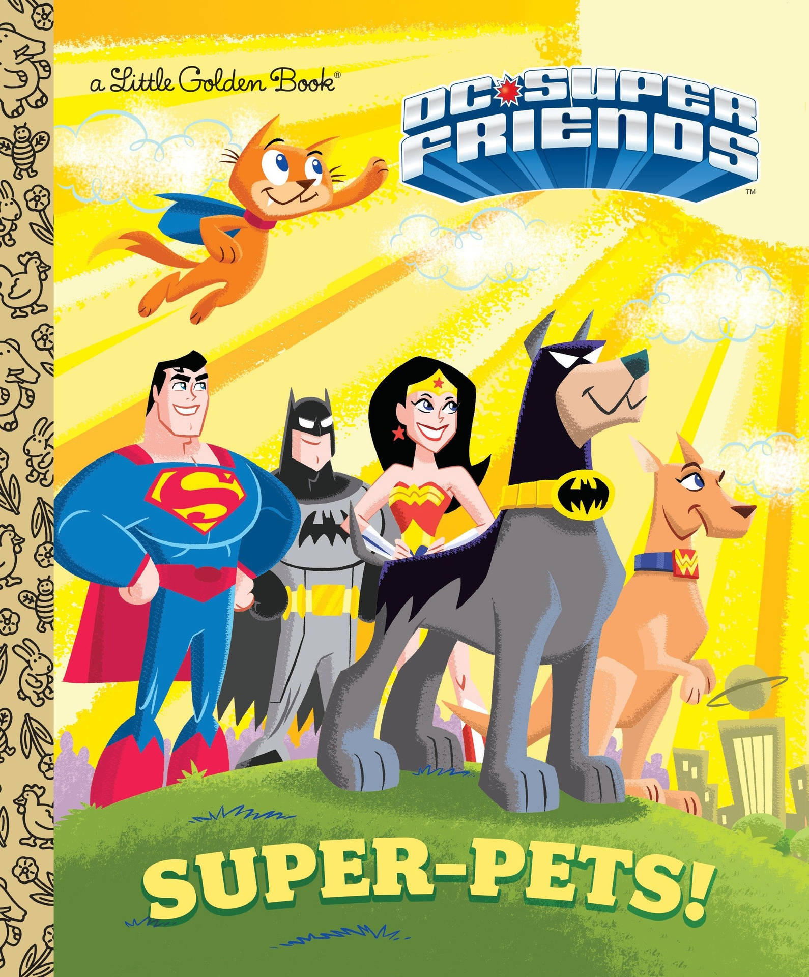 DC Super Friends 書籍封面， featuring 超級英雄角色及其動物盟友。