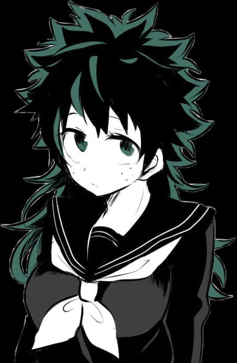 Deku 單色肖像圖 壁紙
