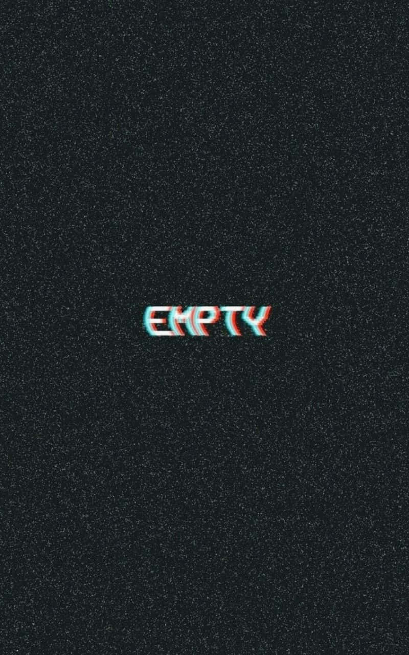 在深色斑點背景上顯示 EMPTY 的故障效果文字。