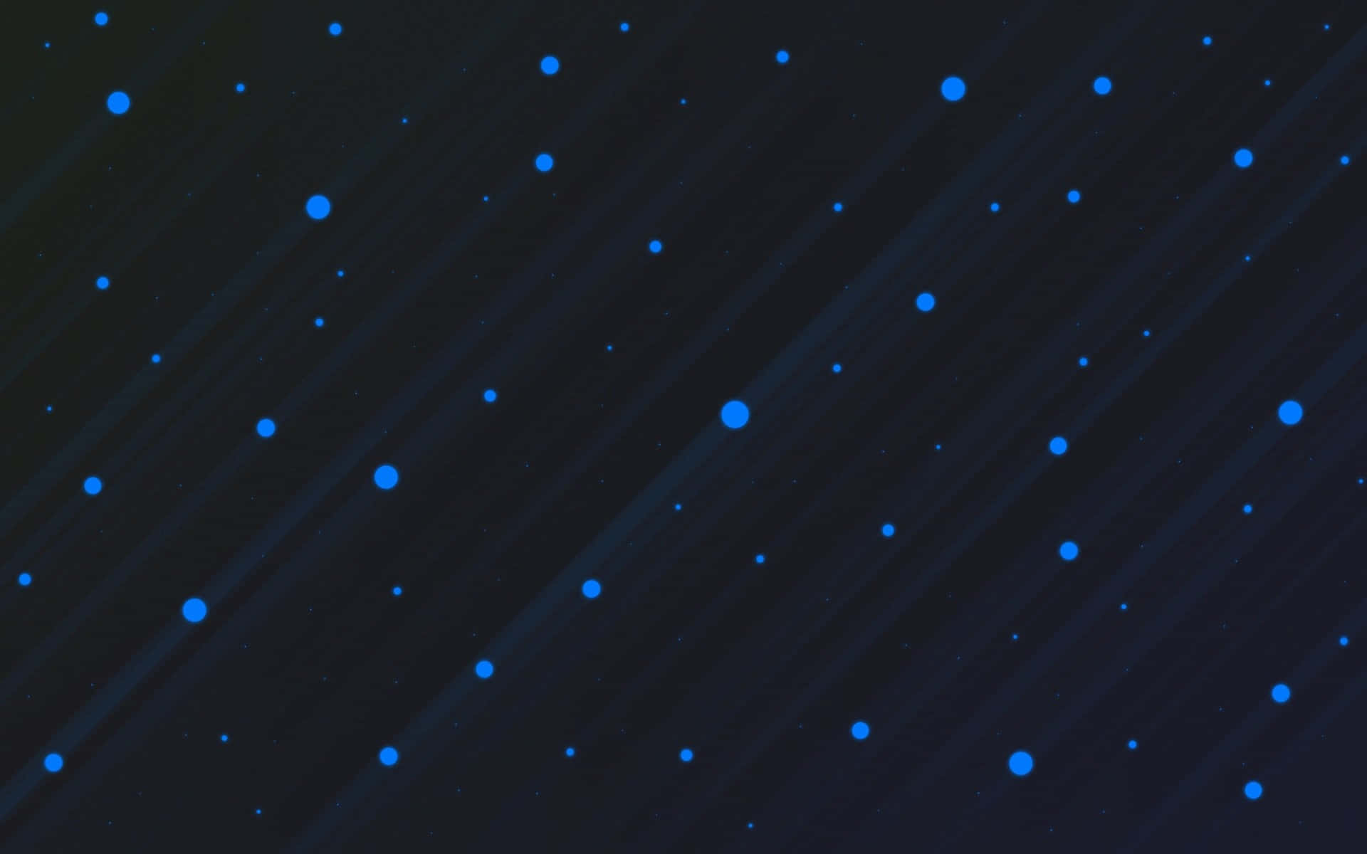 Abstract Dot 桌布 壁紙 — 數碼藝術夜空，閃爍的藍色星星散落在黑暗的田野上，帶有對角線光條。