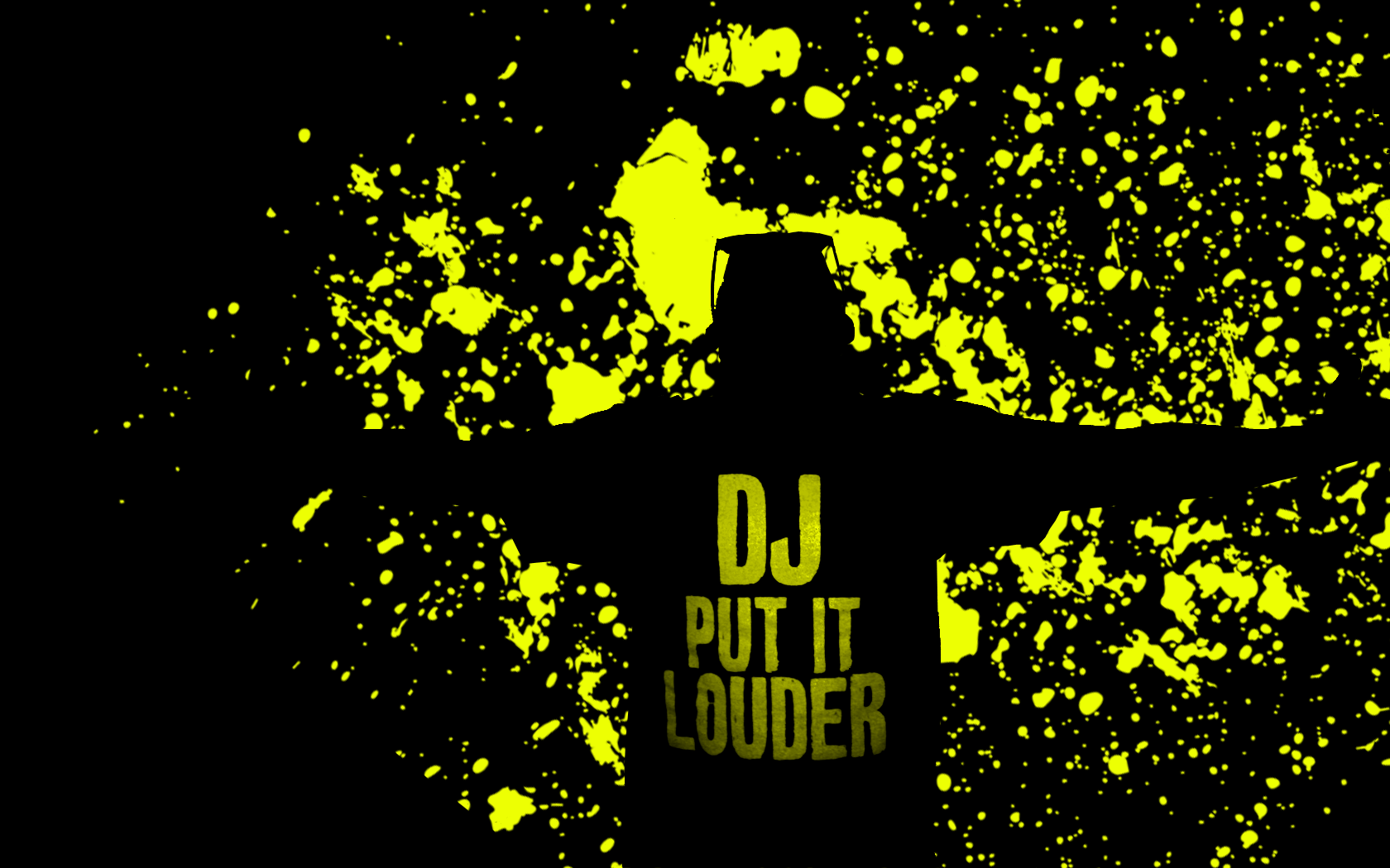 DJ Put It Louder 硅膠剪影 壁紙