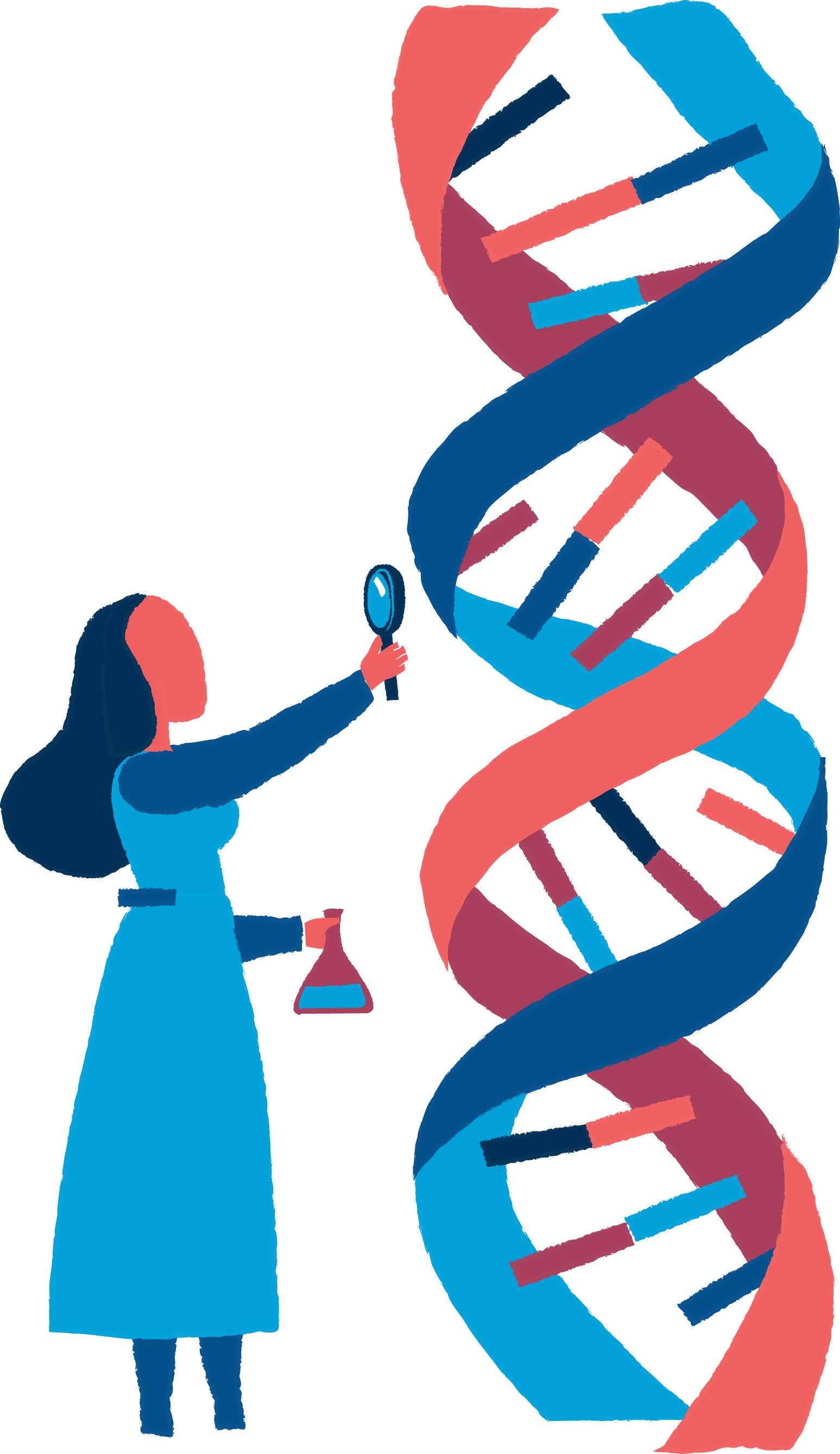 科學家正在觀察DNA結構 壁紙
