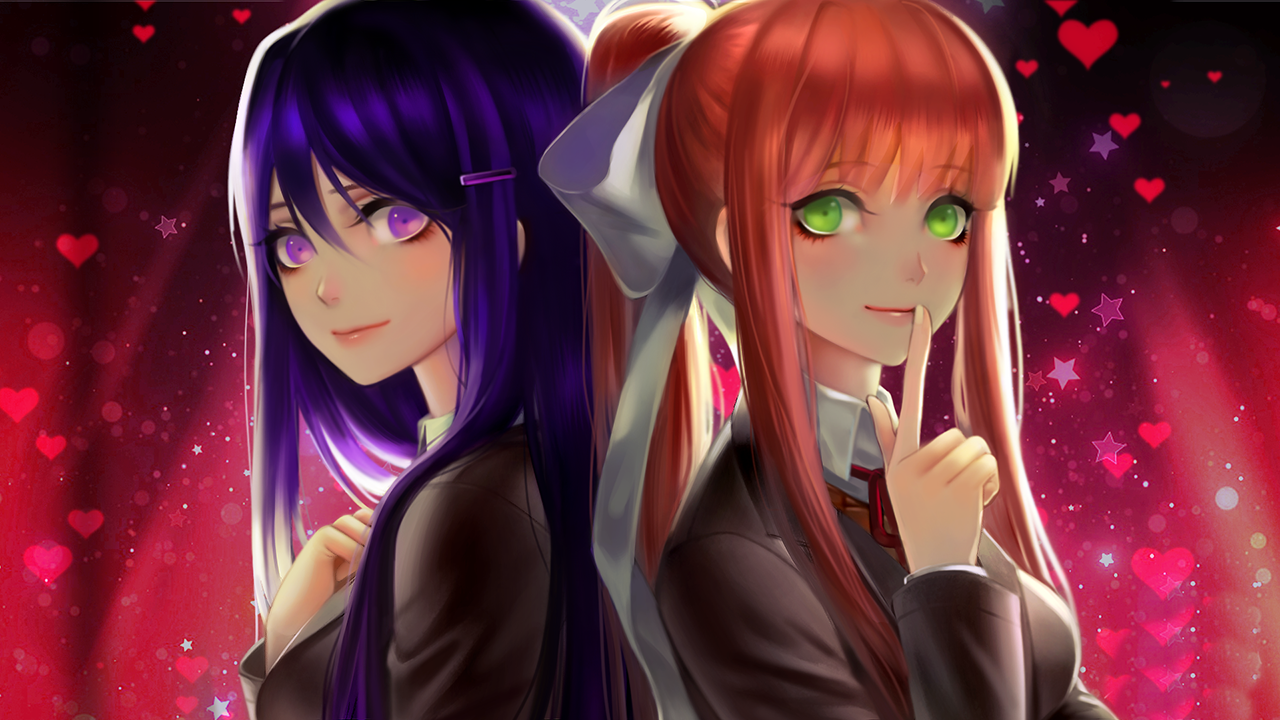 文學社內部 - Doki Doki Literature Club 背景 壁紙
