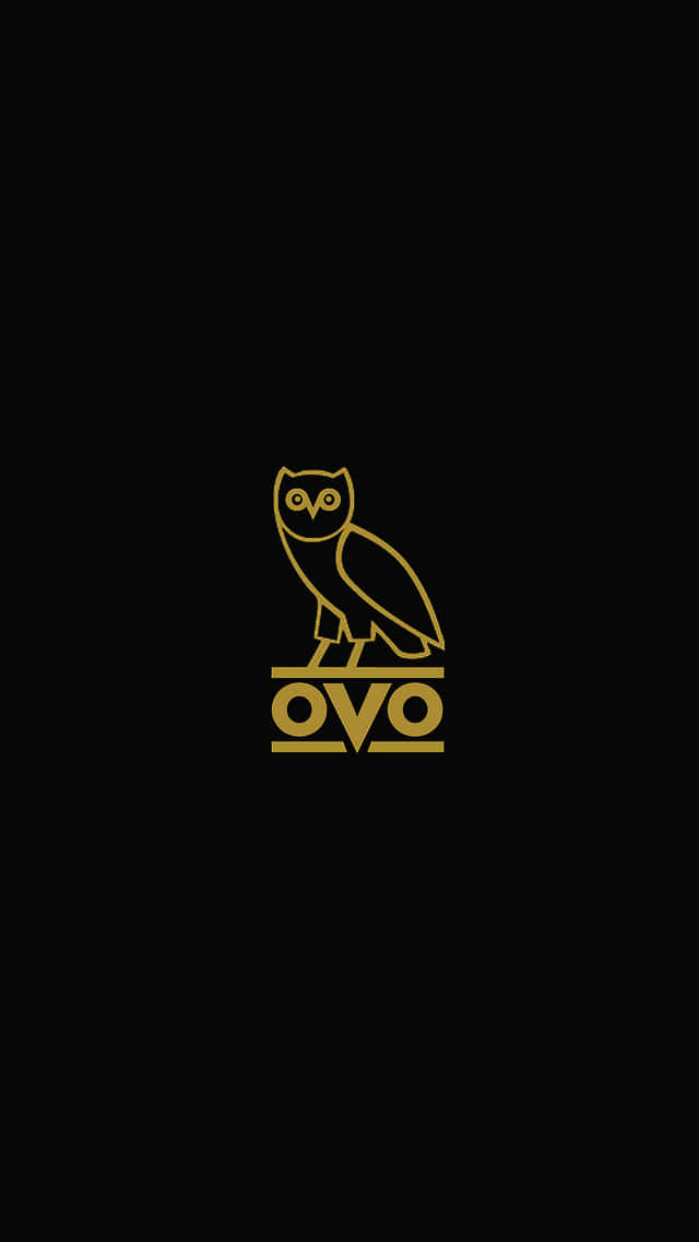 金色貓頭鷹標誌，OVO文字，黑色背景