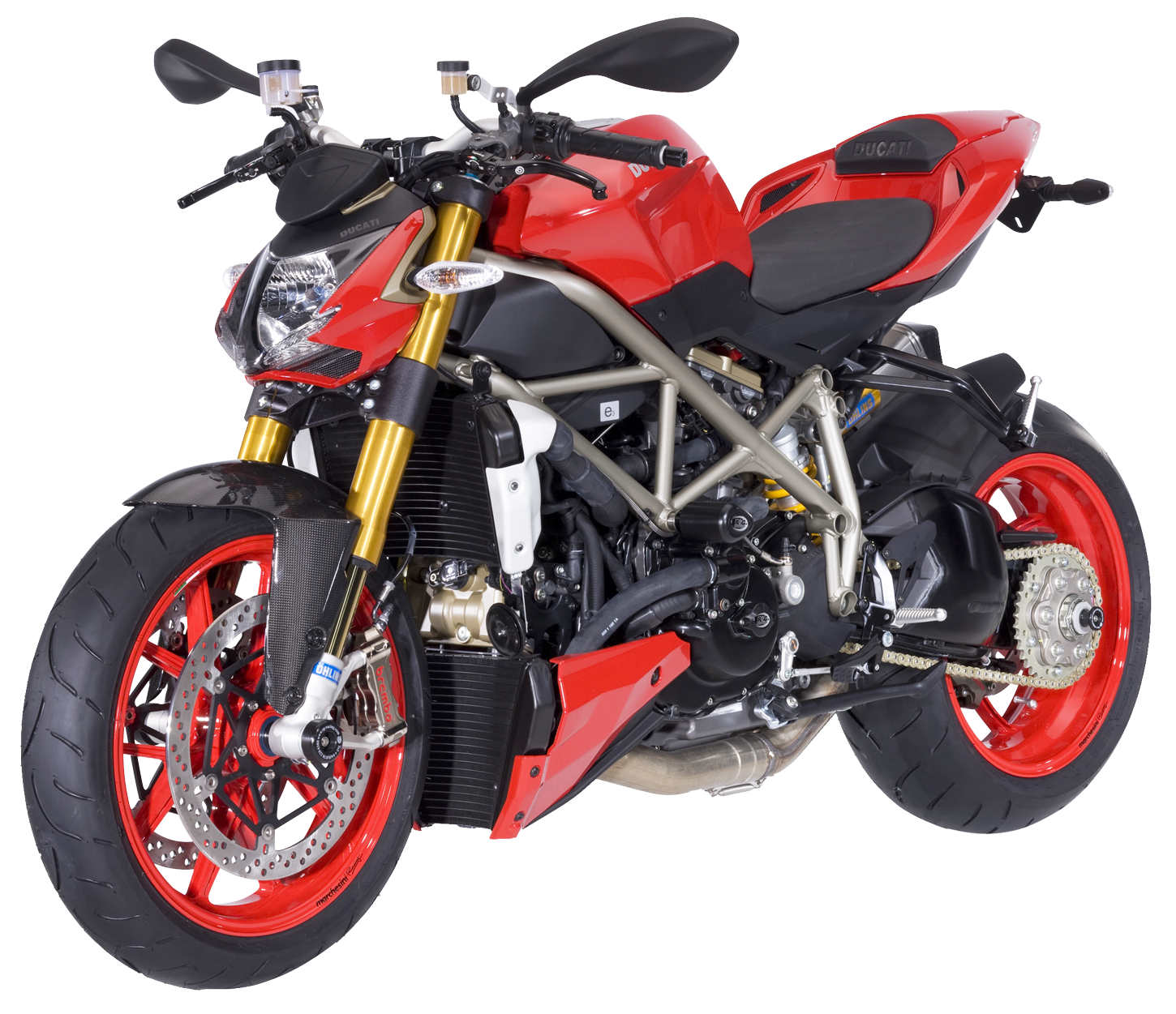 紅色Ducati裸色電單車 壁紙