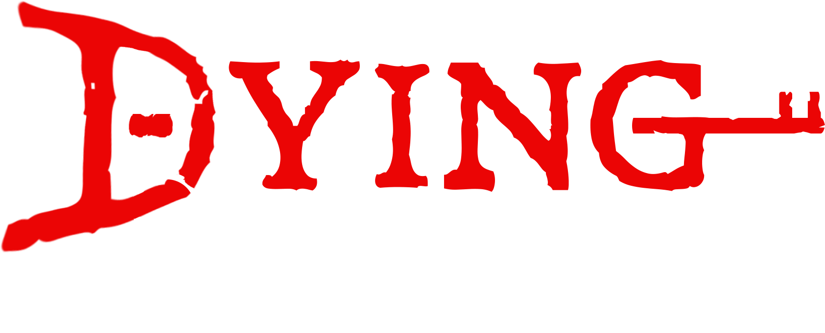 Dying: Reborn 遊戲標誌 壁紙 — 粗體紅色文字「DYING」以鏈條連接到白色「REBORN」，置於純綠色背景上。