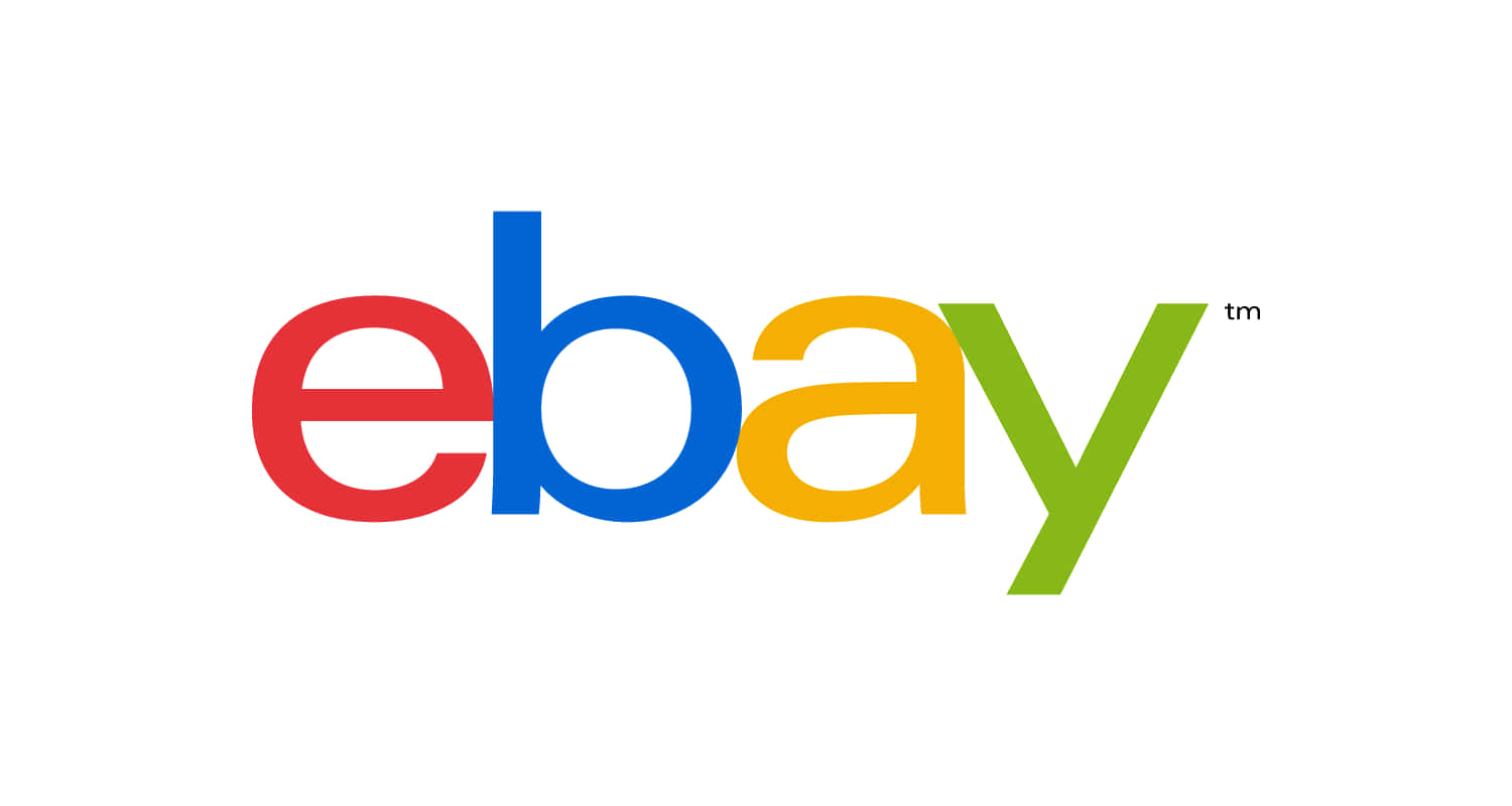 白色背景上帶有多色字母的eBay標誌。