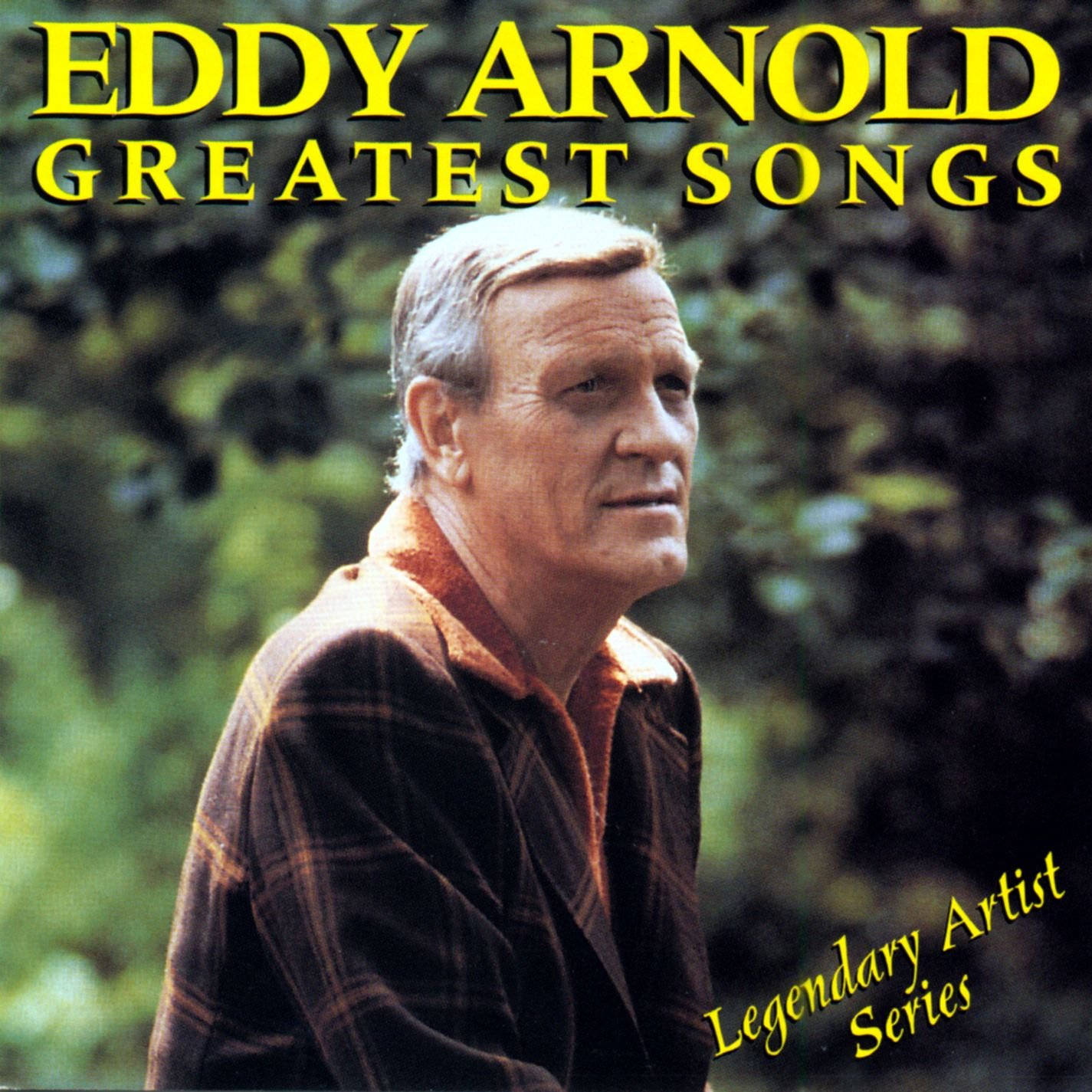 Eddy Arnold 身穿格仔外套，在專輯封面上對著綠色樹葉望向別處。