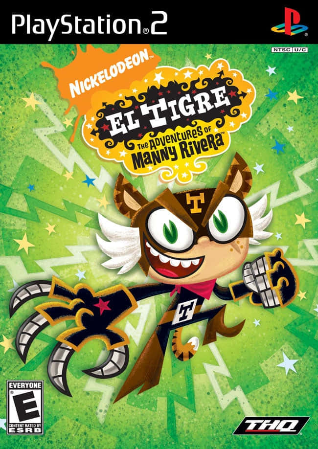 El Tigre 超級英雄角色以爪子和翅膀擺出動作姿勢。