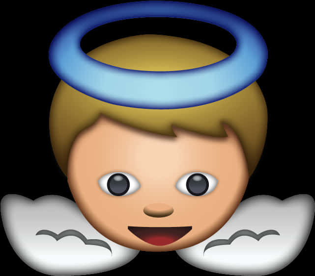 天使 Emoji 帶光環與翅膀 壁紙