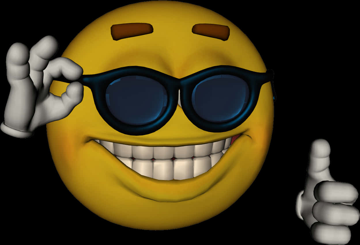 戴太陽眼鏡的酷Emoji 壁紙