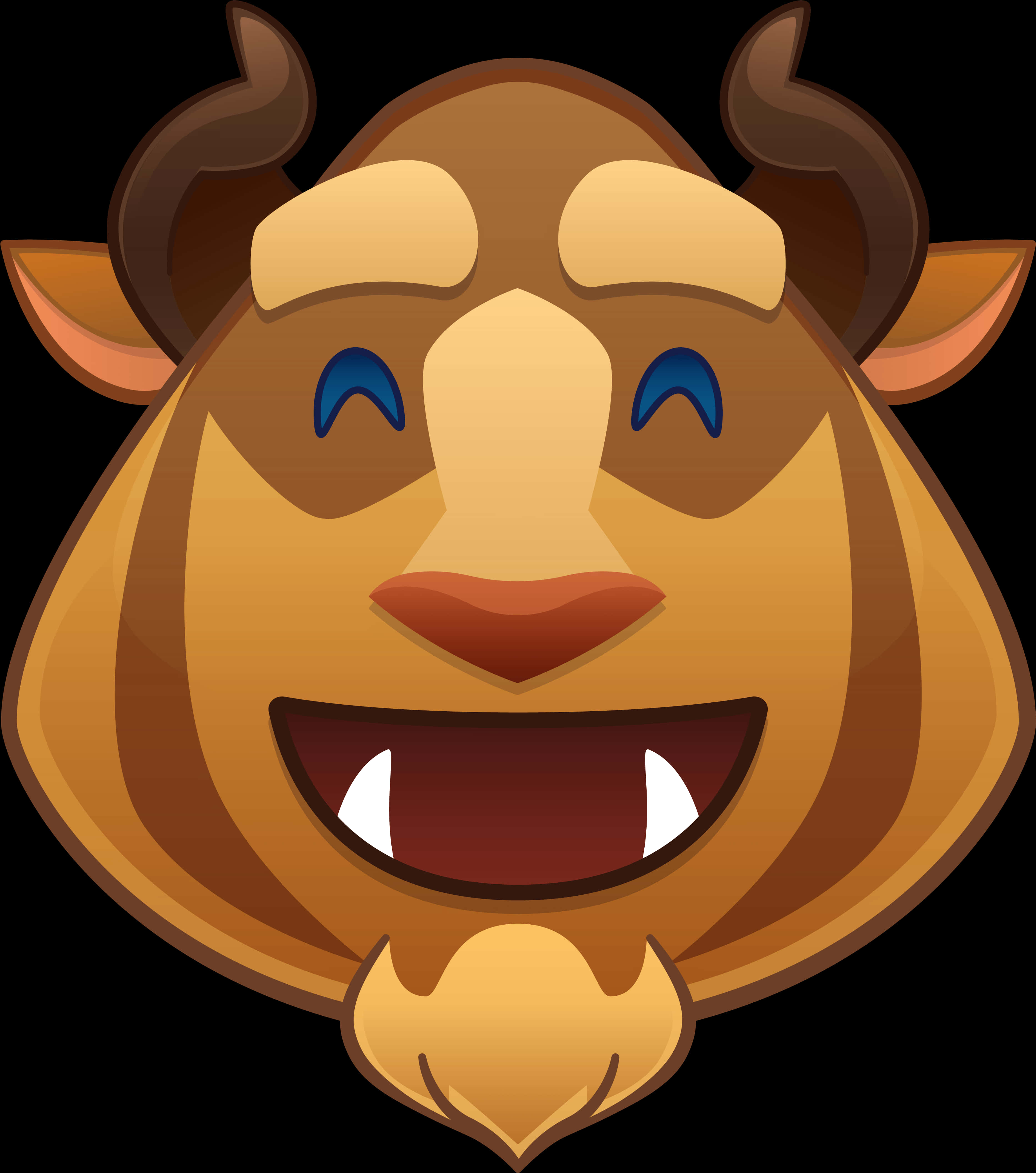 大笑嘅啡色公牛Emoji.PNG 壁紙