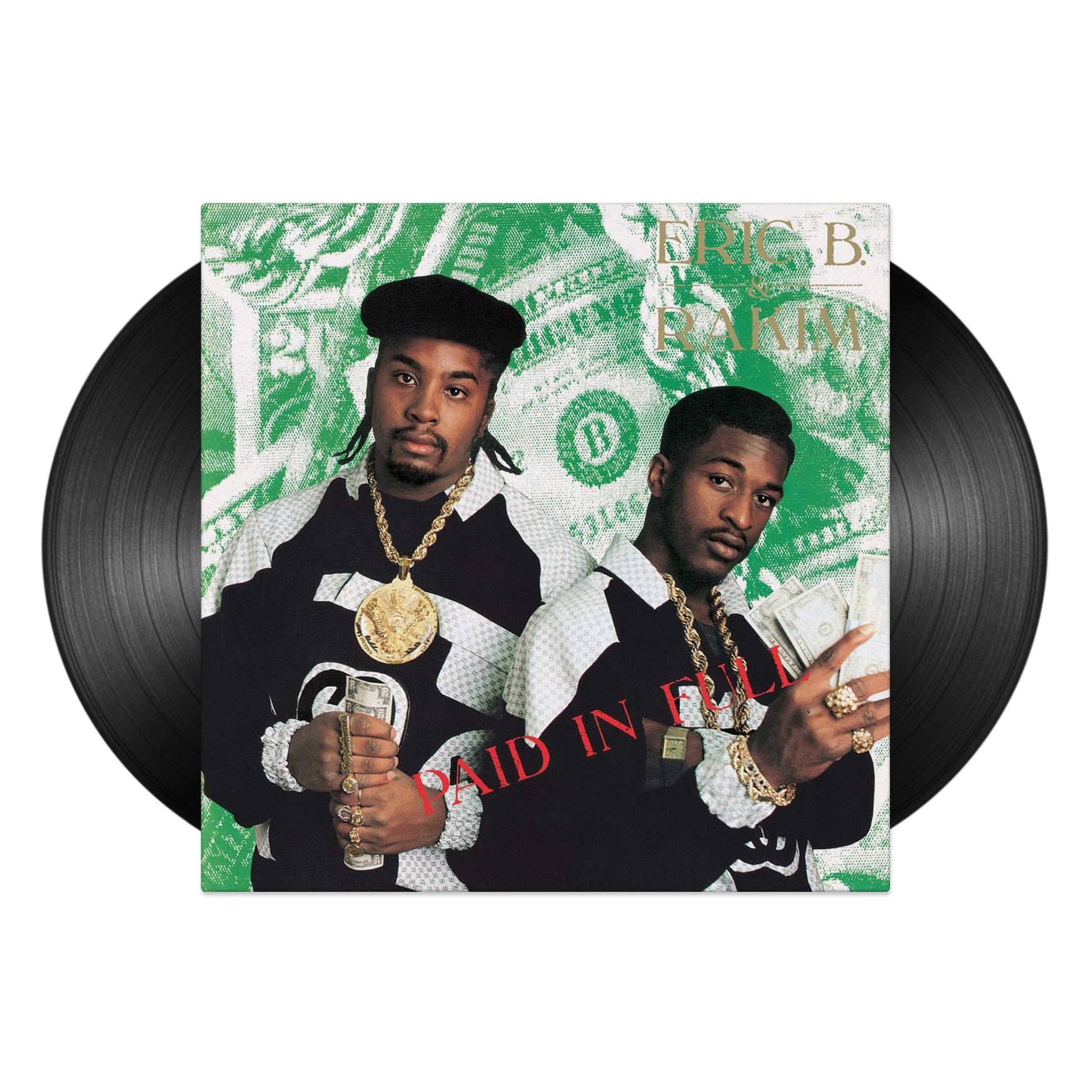 Eric B. & Rakim 的專輯封面，兩名男子手持現金和金飾。
