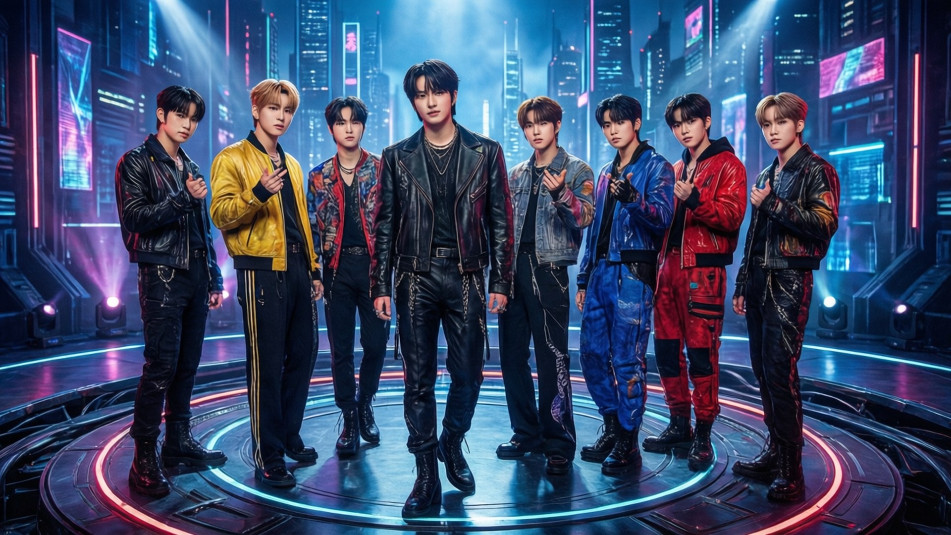 EXO Cyberpunk 舞台 壁紙